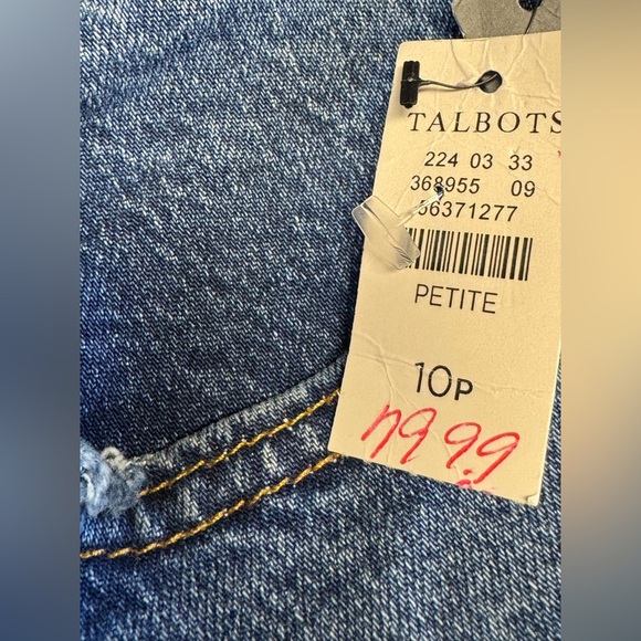 NWT Talbots High Waist Relaxed Straight Jean SZ 10P - Picture 3 of 5
